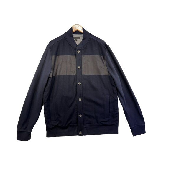 Banana Republic Mens Button-Up Jacket XL Navy Blue Wool Blend - Picture 1 of 11